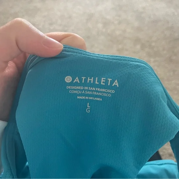 Athleta Turquoise Cutout Racerback Dress - Picture 4 of 4